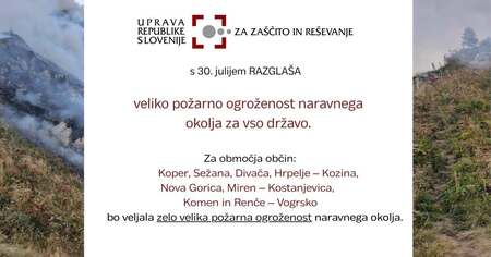 URSZR velika požarna ogroženost